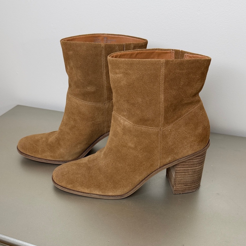 Lucky Brand Brown Suede Heeled Boots Size 11M - Picture 2 of 15